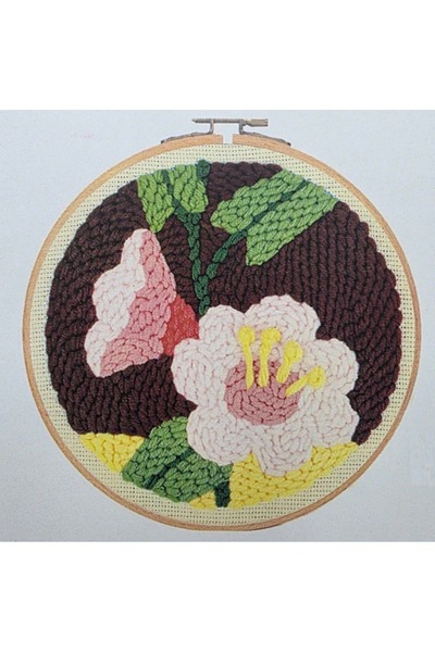 atlas hobi Punch Needle El İşi Seti – Kasnak, İğne, İplik Dahil Nakış Kiti