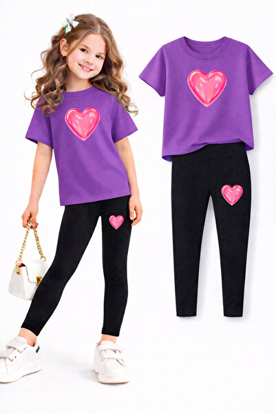 genosha طقم بنطلون ضيق وتي شيرت للفتيات/ مجموعة الأم والابنة