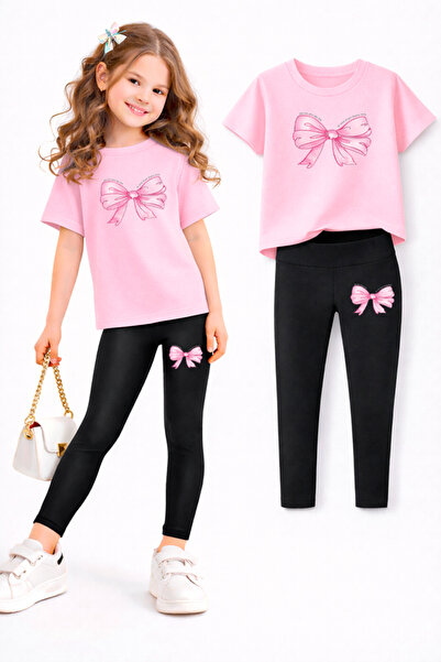 genosha طقم بنطلون ضيق وتي شيرت للفتيات/ مجموعة الأم والابنة