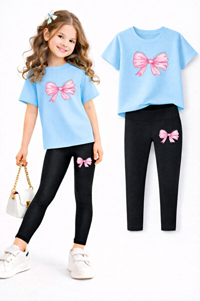 genosha طقم بنطلون ضيق وتي شيرت للفتيات/ مجموعة الأم والابنة