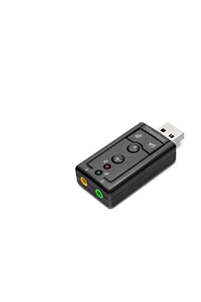 ForWhat Black USB External 7.1 Sound Card for Office Home Office Network Conn...