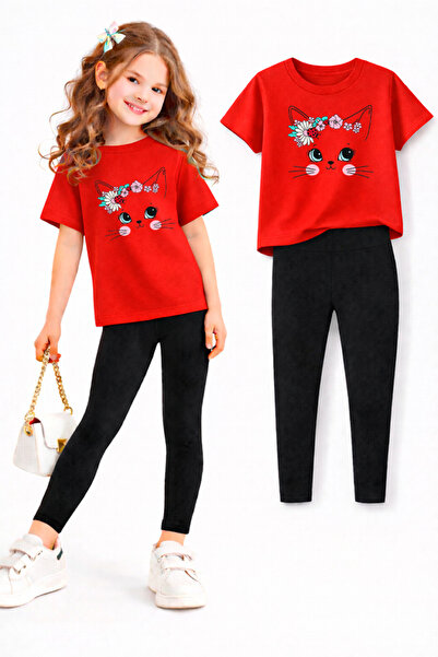 genosha طقم بنطلون ضيق وتي شيرت للفتيات/ مجموعة الأم والابنة