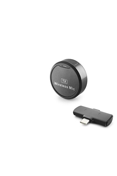 ForWhat Black Typec Wireless Lavalier Microphone for Office Home Office Gift