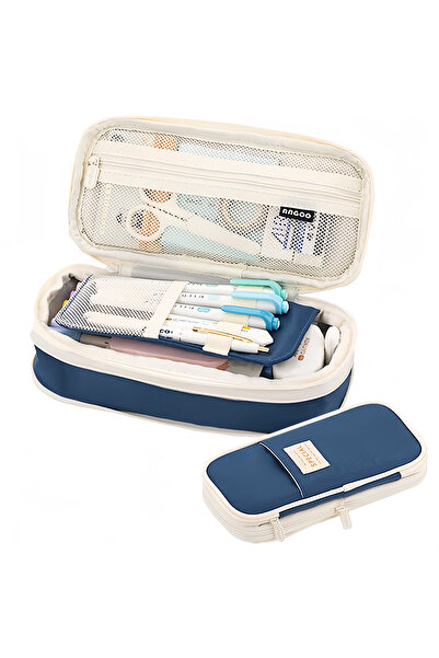 CEDAN Special Large Capacity Multi-Compartment Functional Pen Holder with Com...