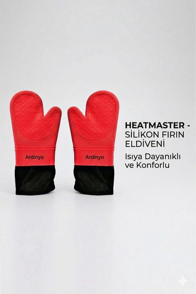 Ardinyo Professional 40cm Heat Resistant Non-Slip Textured Silicone Oven Mitt