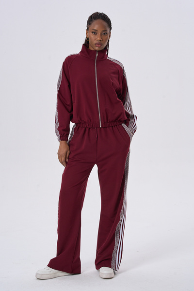 HANIQA Lace and Ribbon Tracksuit Set