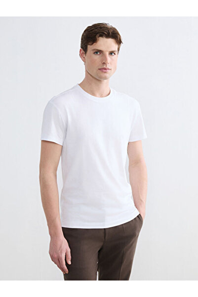 LC Waikiki Rmz Gi̇yi̇m Farkiyla Zero Roba Collar Short Sleeve Men's T-Shirt