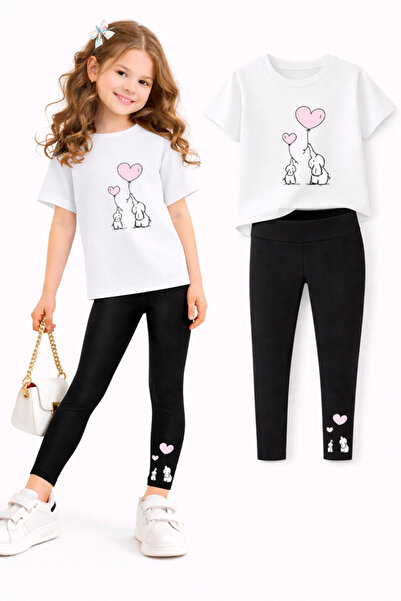 genosha طقم بنطلون ضيق وتي شيرت للفتيات/ مجموعة الأم والابنة