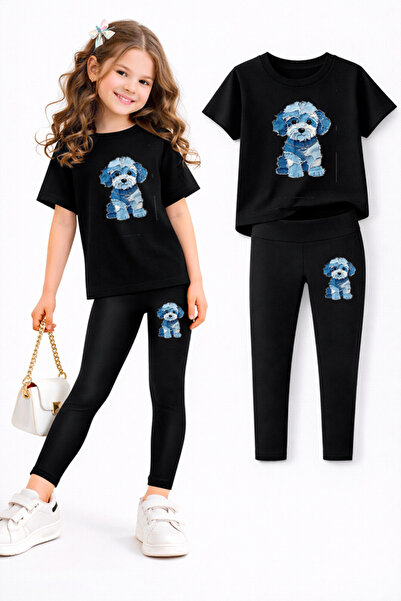 genosha طقم بنطلون ضيق وتي شيرت للفتيات/ مجموعة الأم والابنة