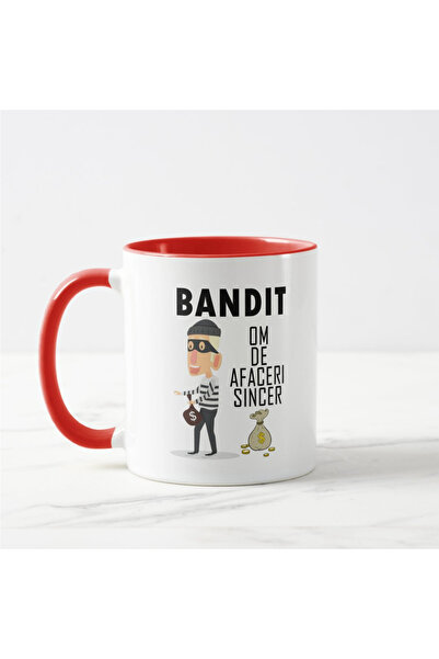 specialgift Cană personalizată „Bandit”, ceramică, 325 ml
