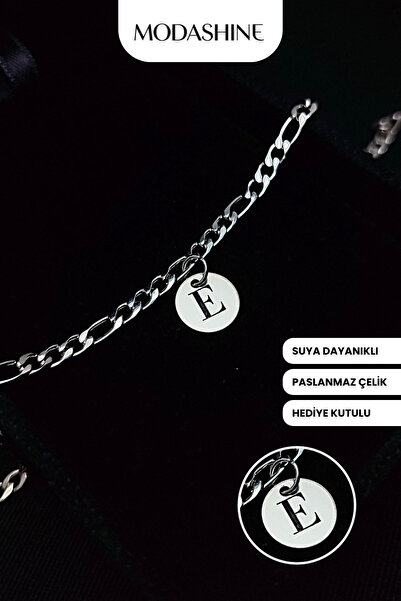 ModaShineShop Letter E Bracelet – Stainless Steel Bracelet, Gift for Lover, S...