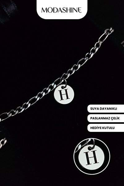 ModaShineShop Letter H Bracelet – Stainless Steel Bracelet, Gift for Lover, S...