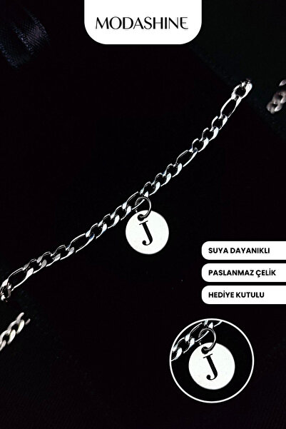 ModaShineShop Letter J Bracelet – Stainless Steel Bracelet, Gift for Lover, S...