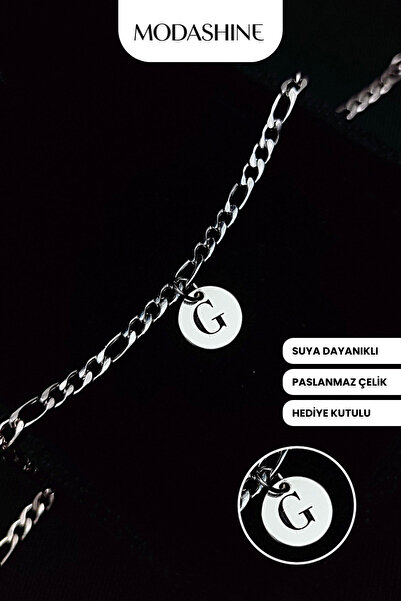 ModaShineShop G Letter Bracelet – Stainless Steel Bracelet, Gift for Lover, S...