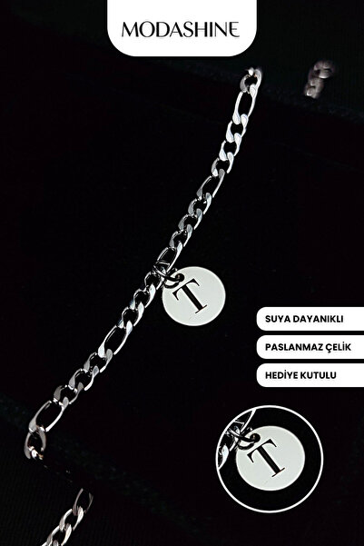 ModaShineShop Letter t Bracelet – Stainless Steel Bracelet, Gift for Lover, S...