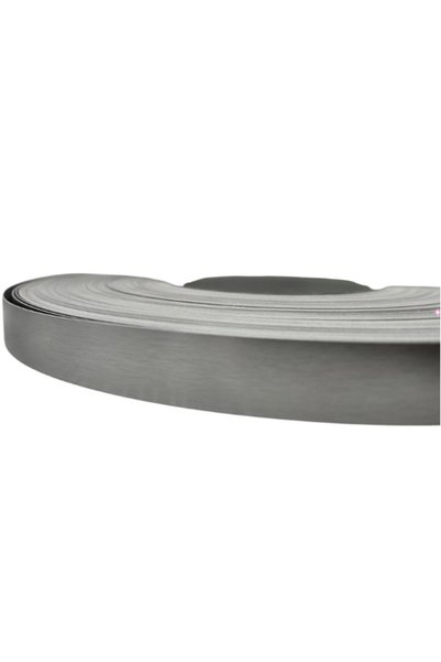 HME 8727 Metallic Stainless Steel PVC Edge Banding 30mm x 1mm 100m Roll Brushed Finish