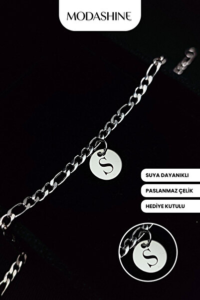 ModaShineShop Letter S Bracelet – Stainless Steel Bracelet, Gift for Lover, S...