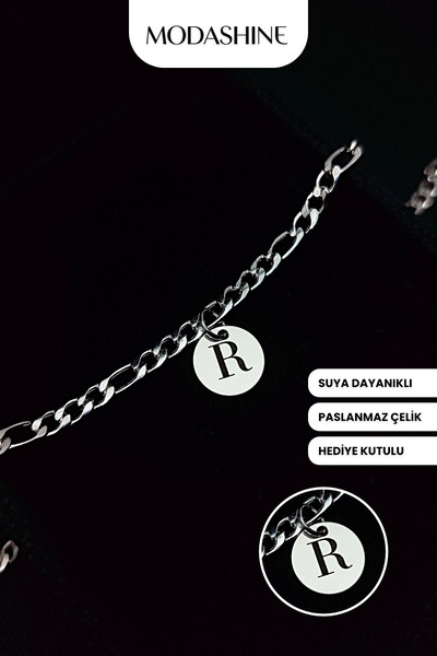 ModaShineShop Letter R Bracelet – Stainless Steel Bracelet, Gift for Lover, S...