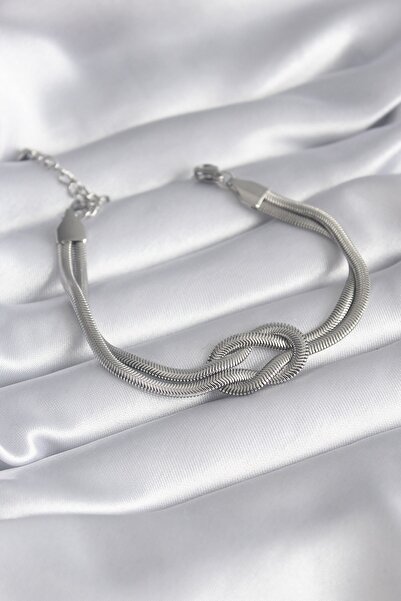 Inure Jewelry 316L Steel Gold Color Italian Chain Knot Model Women's Bracelet