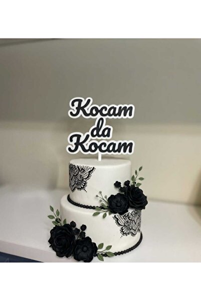 lucien vela Kocam da Kocam Yazılı Pasta Üstü Süsleme Doğum Günü Yıl Dönümü İç...