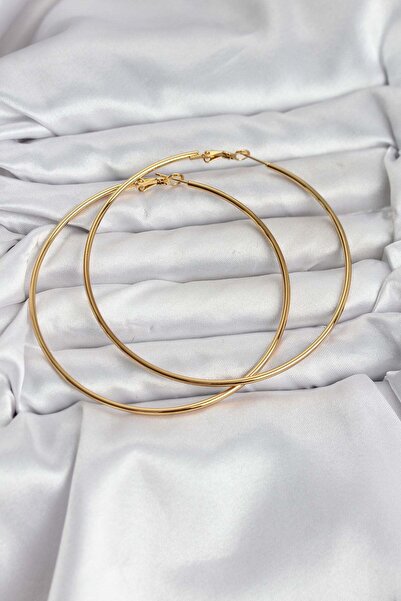 Inure Jewelry حلق دائري من الفولاذ 316L بلون ذهبي مقاس 75 ملم