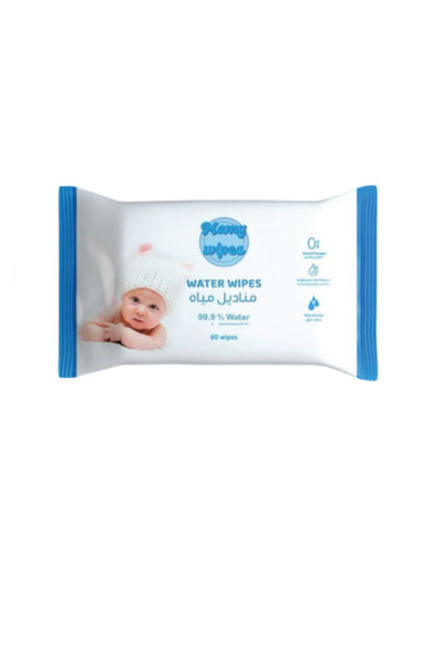Mamy Wipes Pure Wet Wipes - 99.9% Water 1 Pack (60 Wipes)