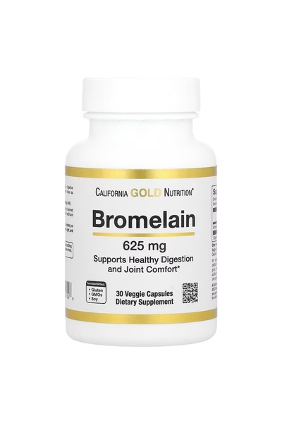 California Gold Nutrition Bromelain 625 Mg 30 Veggie Capsules