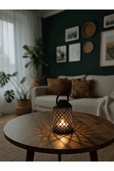 Dumledo Siyah Örgü Fener | Dekoratif Pinterest Mumluk & Şamdan