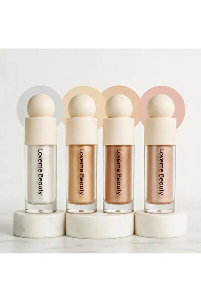 Lafme Beauty Liquid Metallic Highlighter 4-Piece Set - Radiant Illumination a...