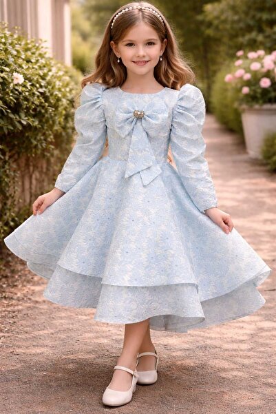 Marllow Very Beautiful Sky Blue Girls Dress