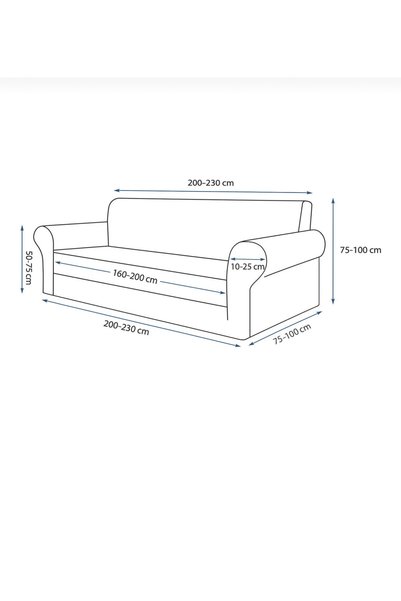 ARTUÇ Jacquard Ottoman Pattern 3 Seater Sofa Cover with Elastic Skirt Sofa Cover Flexible Fabric Stain Resistant