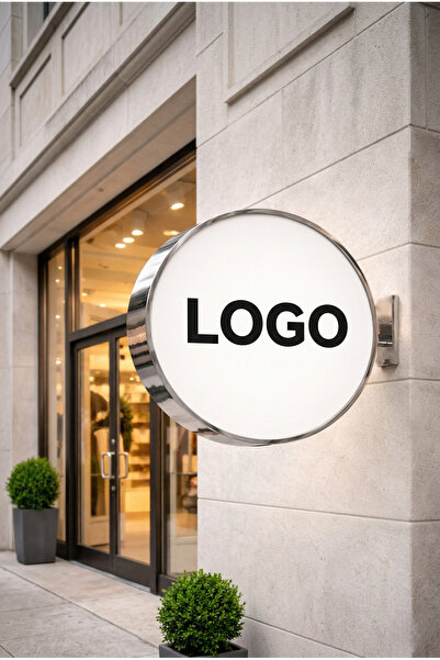 Grand City Media صندوق إضاءة دائري كلاسيك | فضي