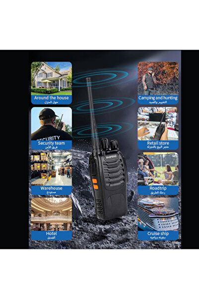 Sumkyle Walkie Talkies Rechargeable Long Range Two-Way Radios with Earpieces