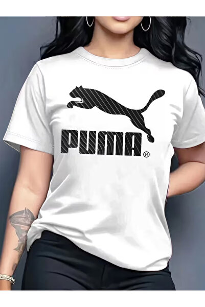 LİNA06 Chic And Fashionable Women'S Crew Neck Pullover T-Shirt with a Printed...