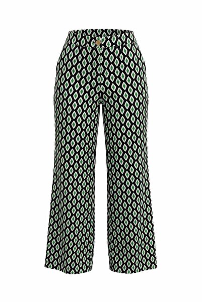 On Fashion Women's Wide Leg Pants with Pockets - Green