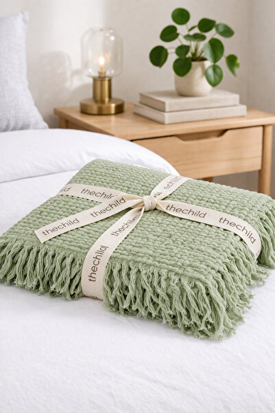 thechild baby collection 100% قطن عضوي قماش موسلين 4 طبقات بطانية – 120x110 س...