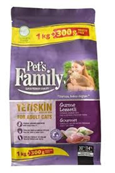 Pets Family Super Premium Gurme Lezzetli Yetişkin Kedi Maması 1.300 Gr
