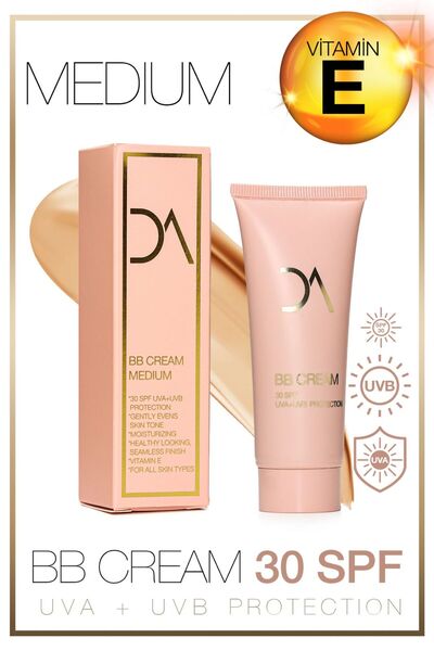 MAQYA KOZMETİK E Vitaminli BB Krem Yüksek Korumalı 30 SPF /UVA + UVB-Cilt Ton...