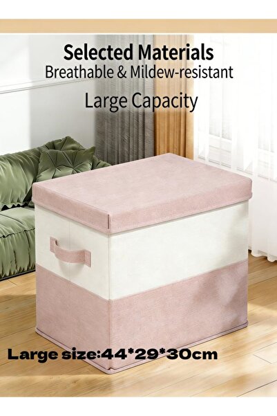 Generic صندوق تخزين الملابس مع مقبض قابل للطي مناسب لغرفة المعيشة وأماكن أخرى