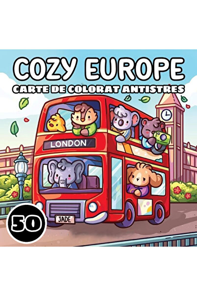 COZY Coloring book - 50 illustrations - Europe