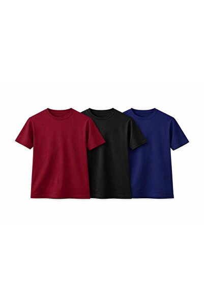 ANATOLIATEKSTILE Σετ 3 Ανδρικών Μπλουζών Premium Βασικού Στυλ – Βαμβακερά, Άν...