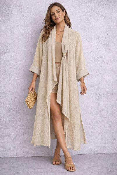 Generic Long Sleeve Cardigan with Shawl