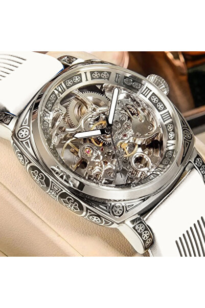Choice14 Option 1 Ivory A MEN'S Black Zinc Alloy Business Style Luminous Carv...