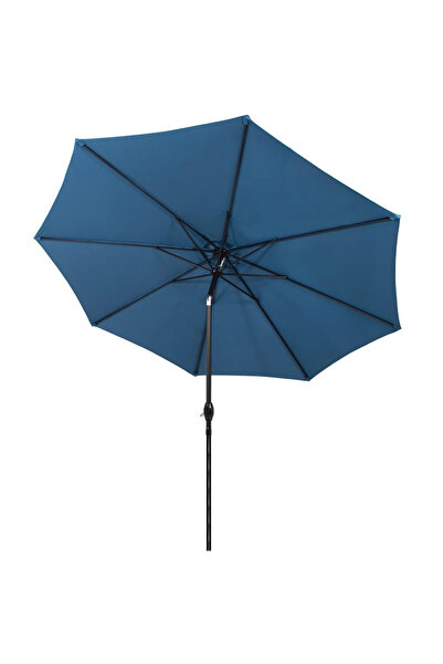 SERSIMO Garden terrace umbrella, with crank and tilt, diameter 300cm, Blue
