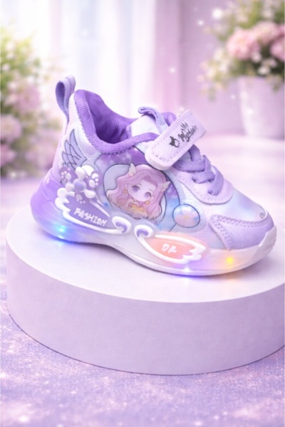 Superbaby Sneakers with lights Doll - Purple