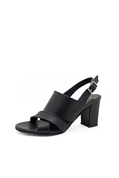 GDT Ayakkabı Hakiki Deri Siyah Renk Kalın Topuk 35-36-37-38-39-40-41 Numara K...