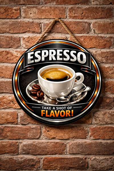 Mayeka Ornament decorativ din lemn pentru ușă de perete, cu tematică espresso...