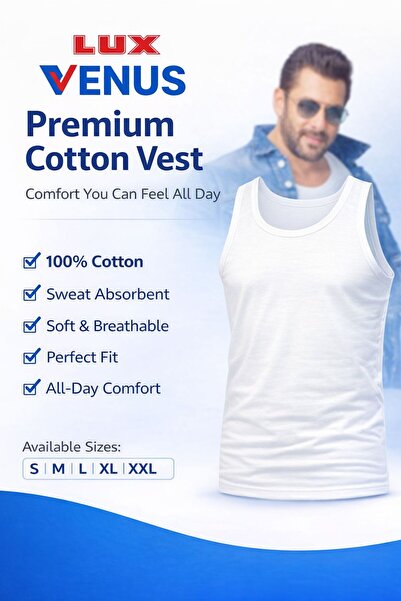 LUX VENUS INNERWEAR VEST 6PCS