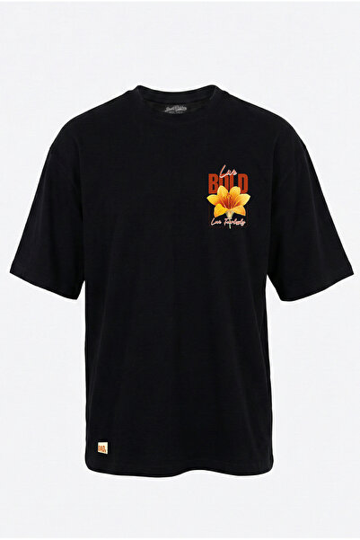 Dad&Children Unisex Live Bold Oversize T-Shirt Black