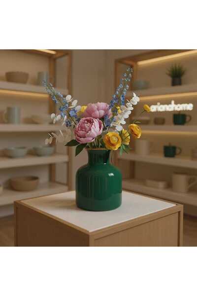 Carmen Κεραμικό βάζο με πώμα, επιχρυσωμένο πράσινο